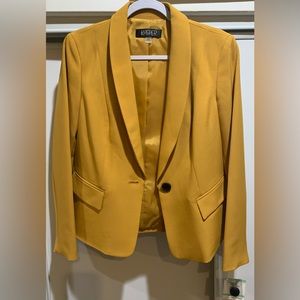 MSRP $99 Kasper Womens Gold Yellow Blazer Wear to Work Jacket Mustard as sz8